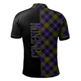 Clan Cameron of Erracht Modern Tartan Polo Shirt Half of Me - Cross Style YP48 Cameron of Erracht Modern Tartan Tartan Polo